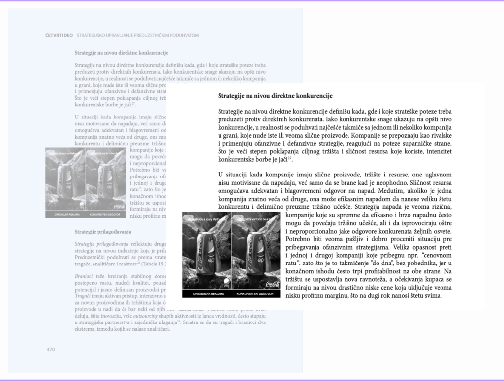 Strategije direktne konkurencije, knjiga Preduzetništvo