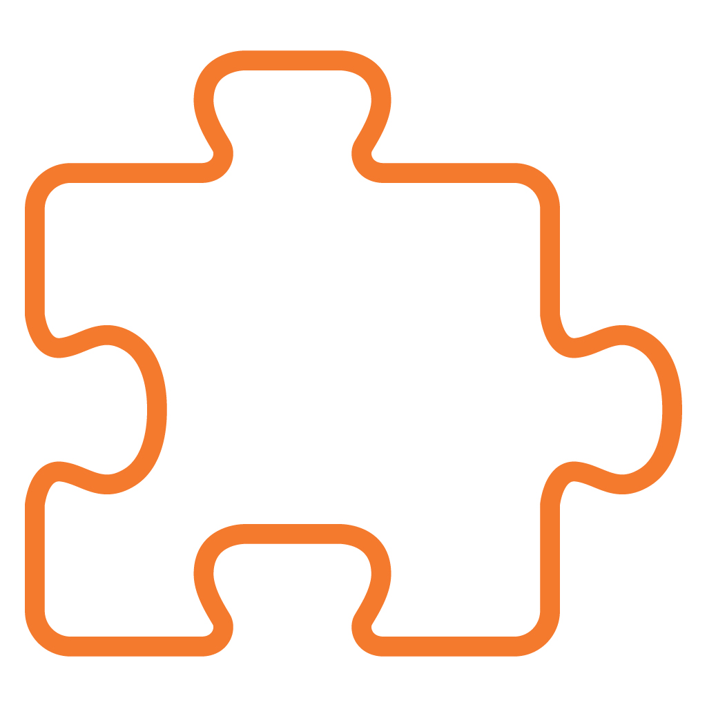 puzzle narandžasta slagalica. simbol autizma